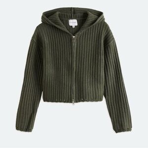 Pink Rose Danny Zip Up Hooded Cardigan